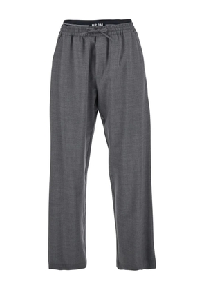 MSGM elastic-waistband trousers - Grey