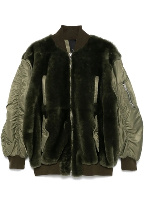 Blancha shearling bomber jacket - Green