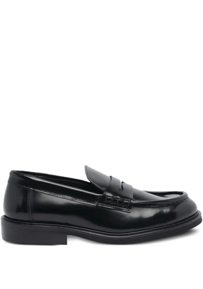 POEVE Ahri leather penny loafers - Black