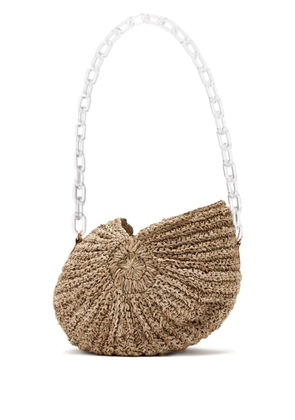 Poolside The Cesi shell-shape chain shoulder bag - Neutrals