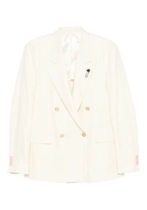 Lardini double-breasted gold-button blazer - Neutrals