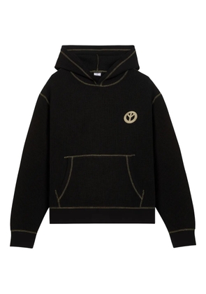 Babylon LA waffle-design hoodie - Black