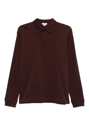 Sunspel long-sleeve polo shirt - Red