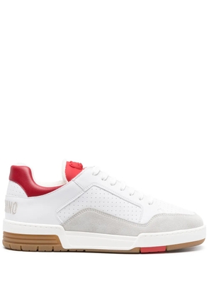 Moschino embroidered-logo panelled trainers - White