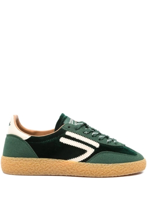 Puraai velvet-panel sneakers - Green