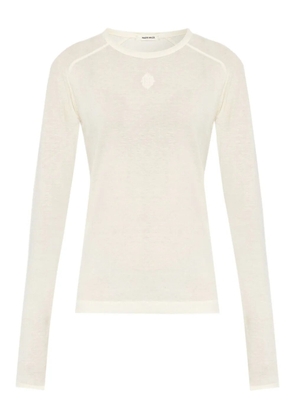 By Malene Birger logo-embroidered long-sleeve top - Neutrals