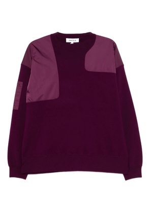 Enföld patchwork long sleeved jumper - Purple