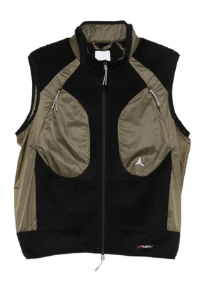 ROA fleece panelled sleeveless gilet - Black
