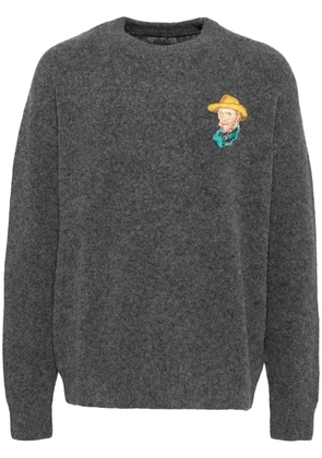 Musium Div. embroidered logo jumper - Grey