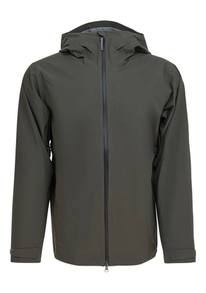 Houdini Sportswear hooded zip-fastening raincoat - Green