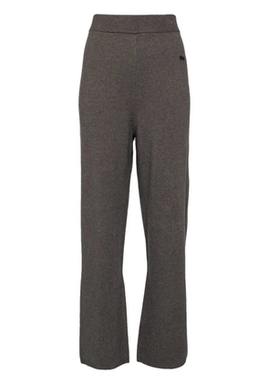 izzue knitted straight trousers - Grey