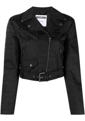 Moschino cropped zip-fastening jacket - Black
