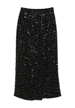 Emporio Armani sequin-embellished midi skirt - Black