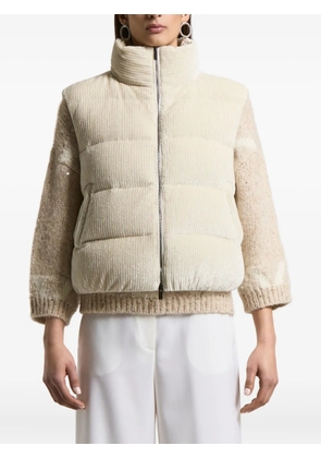 Peserico corduroy quilted gilet - Neutrals