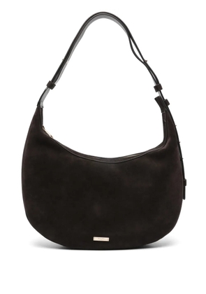 Aspinal Of London crescent slouchy satchel - Brown
