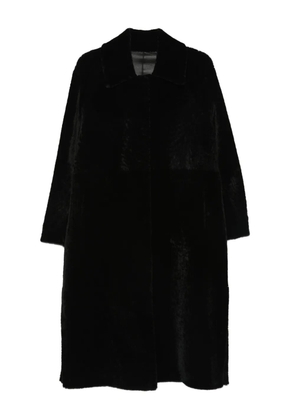 Manzoni 24 shearling collared coat - Black