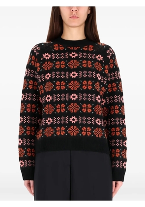 Paul Smith floral crew-neck sweater - Black