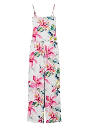 TWINSET floral-print jumpsuit - White