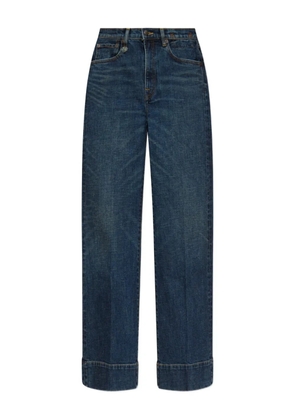 R13 embroidered straight-leg jeans - Blue