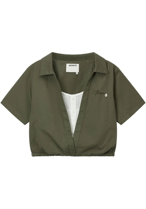 Musium Div. logo-embroidered shirt - Green