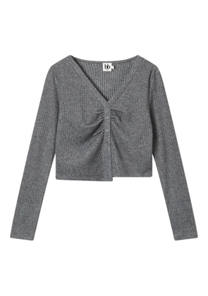 b+ab ribbed buttoned cardigan - Grey