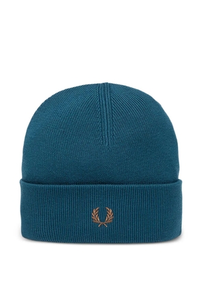 Fred Perry Classic embroidered beanie - Blue