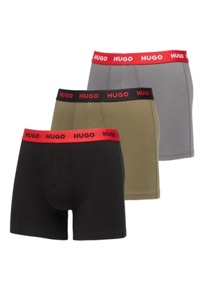 HUGO logo-waistband boxer briefs (pack of three) - Black