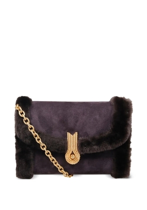 amato daniele fur-trim chain satchel - Purple