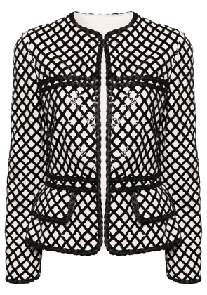 Giambattista Valli sequined bouclé jacket - White