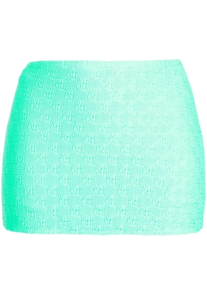Alexander Wang monogram-pattern mini shorts - Green