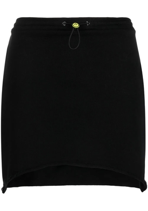BARROW drawstring-fastening cotton miniskirt - Black