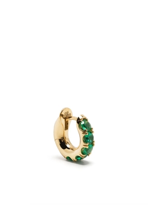 Spinelli Kilcollin 18kt yellow gold Mini Macro emerald single hoop earring - Green