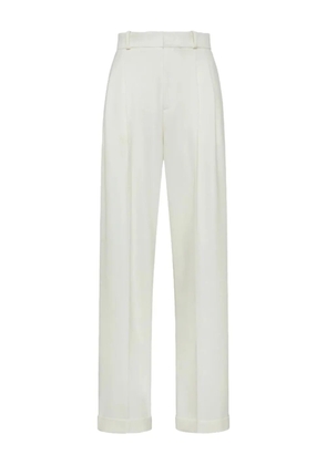 Peuterey pleat-detail trousers - White