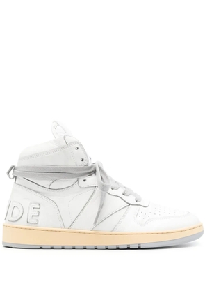 RHUDE Rhecess high-top leather sneakers - White