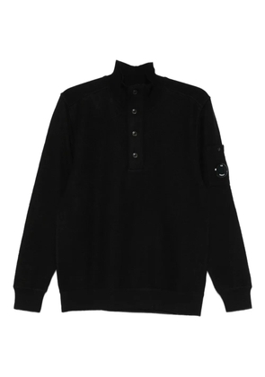 C.P. Company logo-patch polo shirt - Black