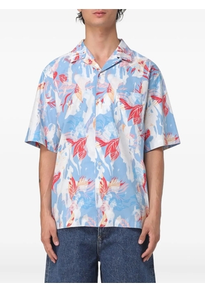 Alexander McQueen Hawaiian floral-print cotton shirt - Blue