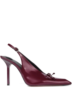 Jacquemus 100mm Cubisto bow-slingback pumps - Red