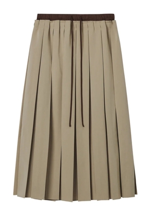 b+ab pleated drawstring skirt - Neutrals