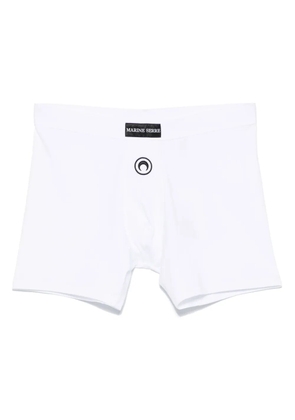 Marine Serre Crescent Moon-embroidered boxers - White