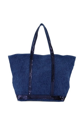 Vanessa Bruno large sequin-embellished tote bag - Blue