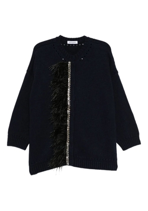 Dice Kayek crystal-embellished cardigan - Blue