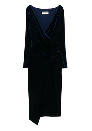 CHIARA BONI La Petite Robe knot-detail midi dress - Blue