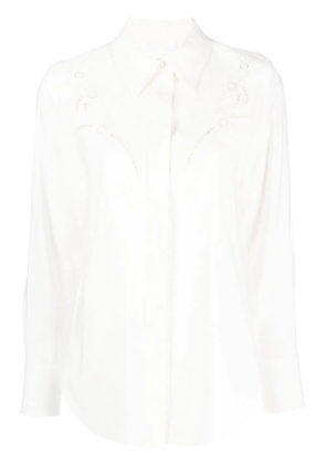 Chloé broderie-anglaise silk shirt - Neutrals