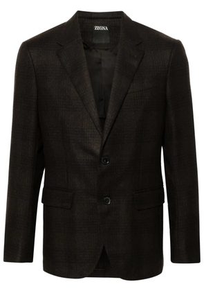 Zegna checked blazer - Brown