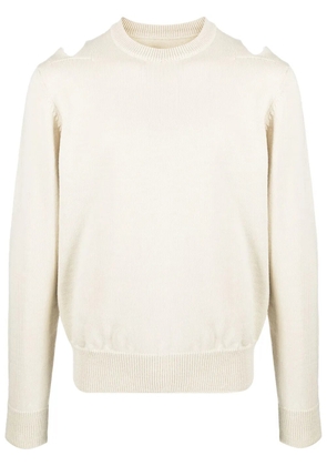 Jil Sander cut-out wool jumper - Neutrals