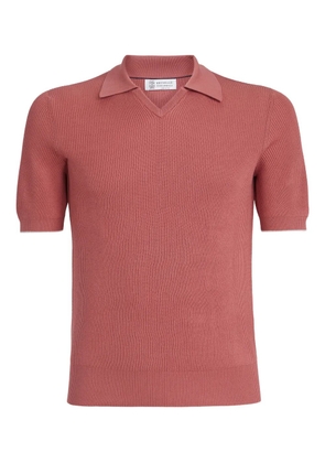 Brunello Cucinelli ribbed T-shirt - Red