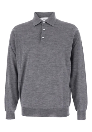 Lardini polo-collar sweater - Grey