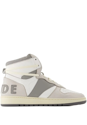 RHUDE logo-patch sneakers - White
