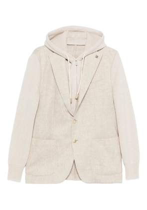 Gran Sasso hooded panelled blazer - Neutrals