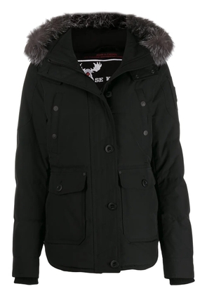 Moose Knuckles hooded down parka coat - Black